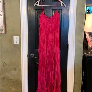 Ann Taylor pink long maxi dress